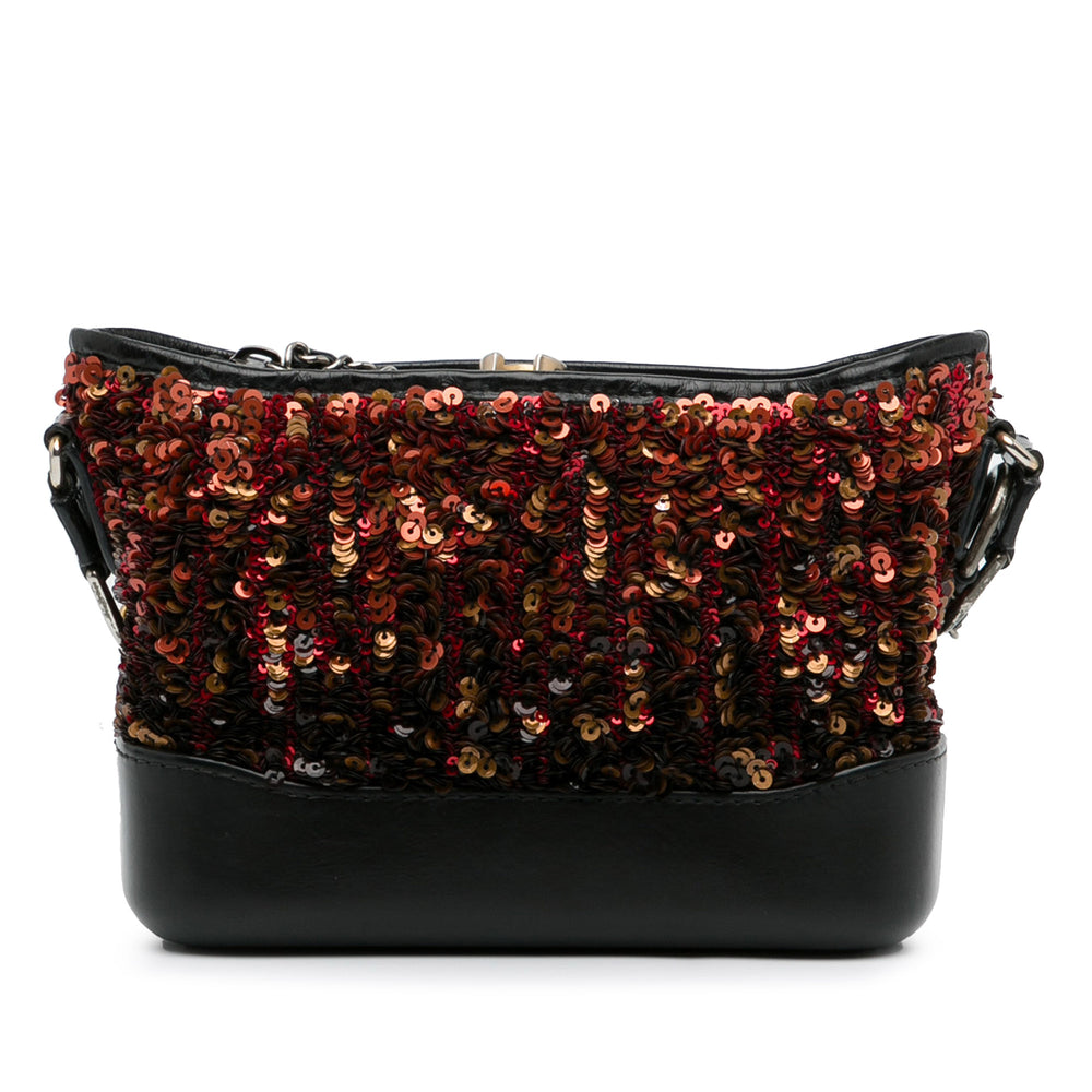 Chanel Small Sequin Gabrielle Crossbody Brown