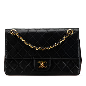 Chanel Medium Quilted Lambskin Double Flap Black