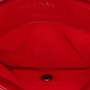 Chanel CC Crinkled Calfskin Chain Flap Red