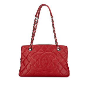 Chanel CC Petite Caviar Soft Tote Red