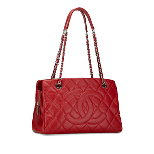 Chanel CC Petite Caviar Soft Tote Red