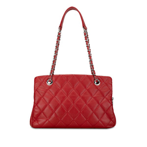 Chanel CC Petite Caviar Soft Tote Red