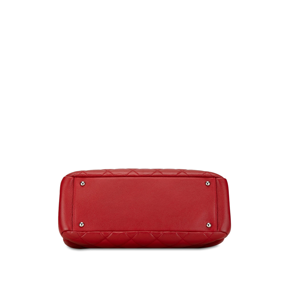 Chanel CC Petite Caviar Soft Tote Red