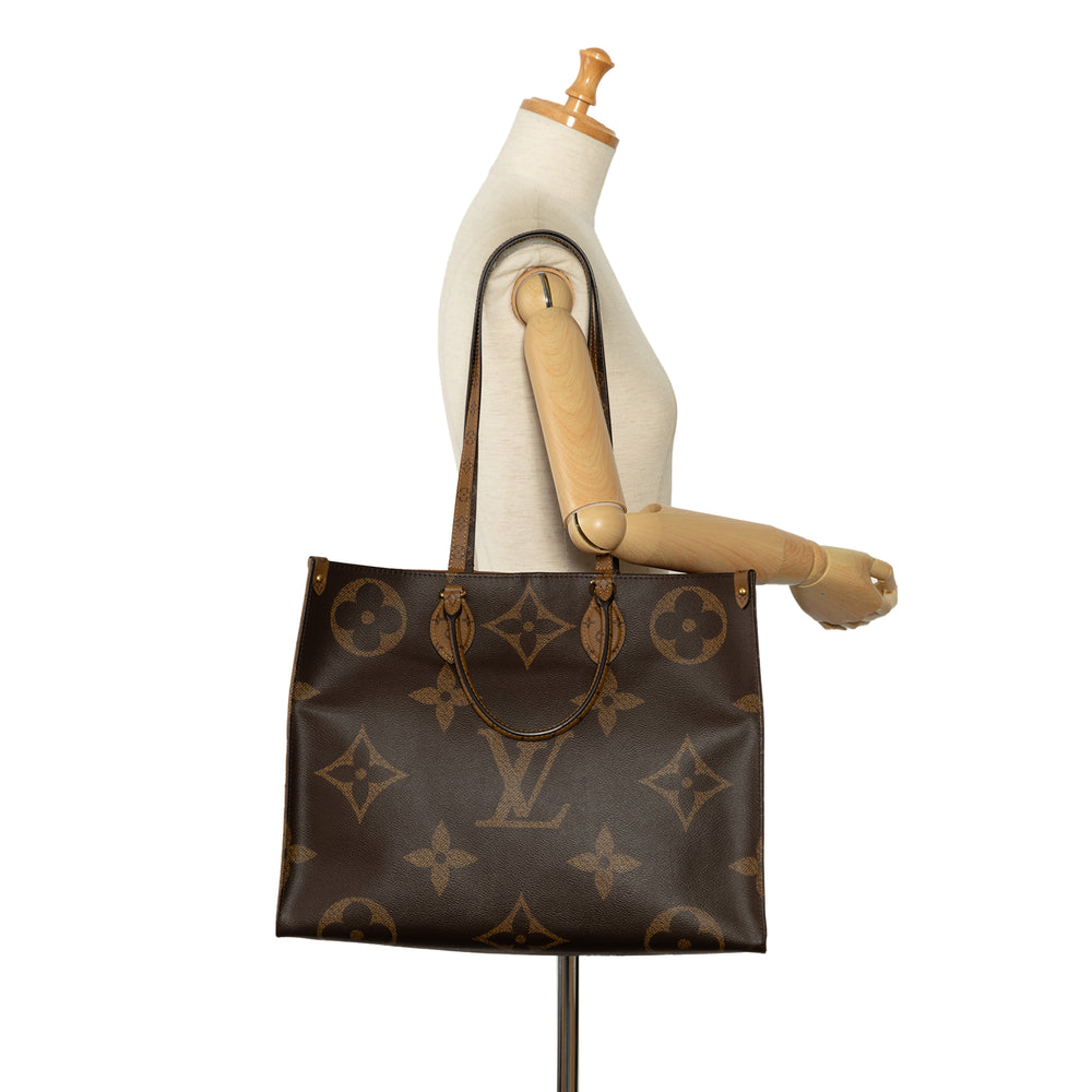 Louis Vuitton Monogram Reverse Giant OnTheGo GM Brown