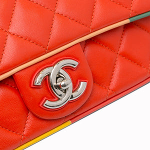 Chanel Medium Quilted Lambskin Cuba Color Flap Red