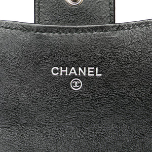 Chanel CC Quilted Lambskin Flap Continental Wallet Black