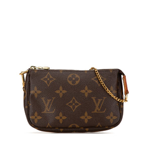 Louis Vuitton Monogram Mini Pochette Accessoires Brown