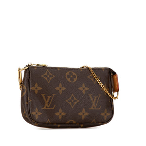 Louis Vuitton Monogram Mini Pochette Accessoires Brown