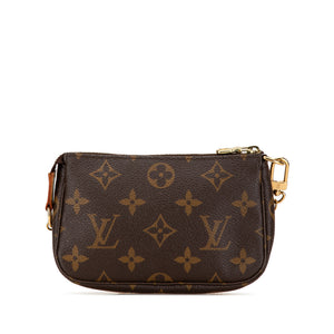 Louis Vuitton Monogram Mini Pochette Accessoires Brown