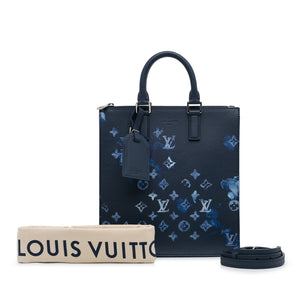 Louis Vuitton Monogram Ink Watercolor Sac Plat Zippe Blue