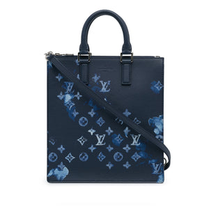 Louis Vuitton Monogram Ink Watercolor Sac Plat Zippe Blue