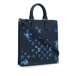 Louis Vuitton Monogram Ink Watercolor Sac Plat Zippe Blue