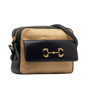 Gucci Horsebit 1955 Flap Pocket Camera Bag Brown