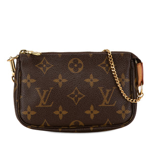 Louis Vuitton Monogram Mini Pochette Accessoires Brown