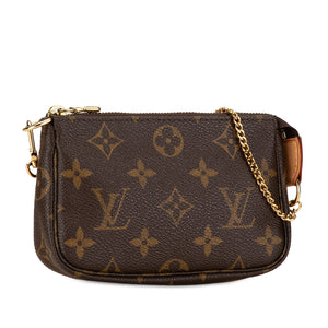 Louis Vuitton Monogram Mini Pochette Accessoires Brown