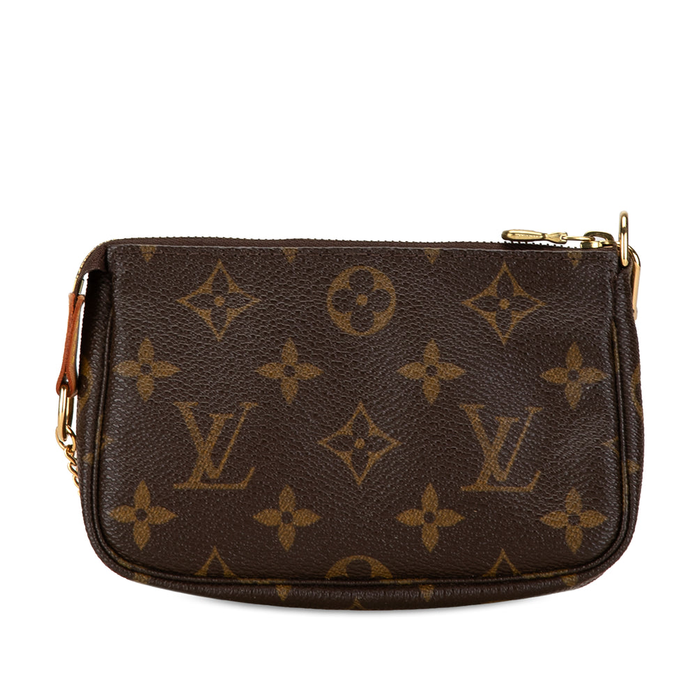 Louis Vuitton Monogram Mini Pochette Accessoires Brown