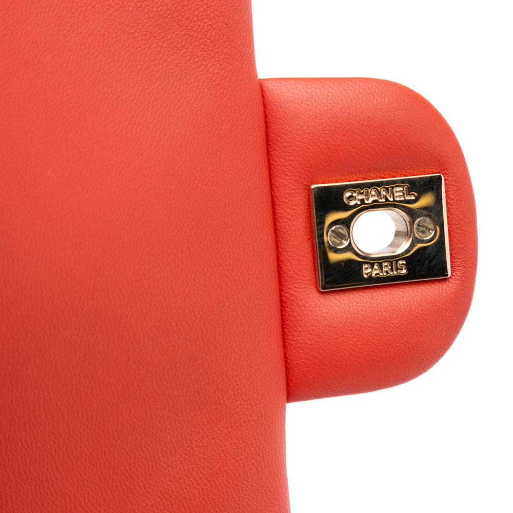 Chanel Mini Square Classic Lambskin Single Flap Red