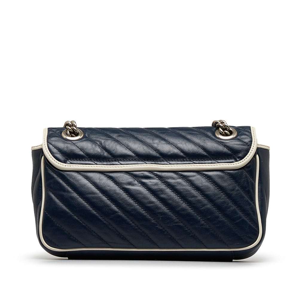 Gucci Small GG Marmont Matelasse Crossbody Bag Blue