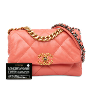 Chanel Medium Lambskin 19 Flap Pink