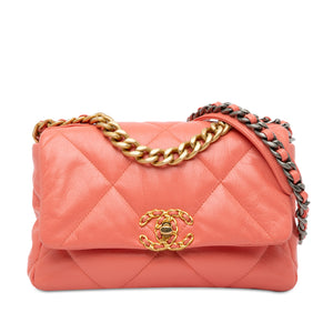 Chanel Medium Lambskin 19 Flap Pink