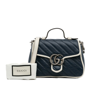 Gucci GG Marmont Torchon Satchel Blue