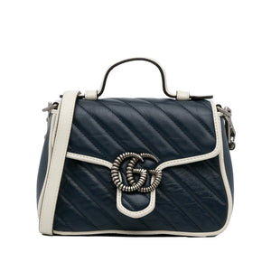 Gucci GG Marmont Torchon Satchel Blue