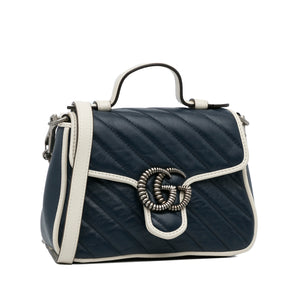 Gucci GG Marmont Torchon Satchel Blue