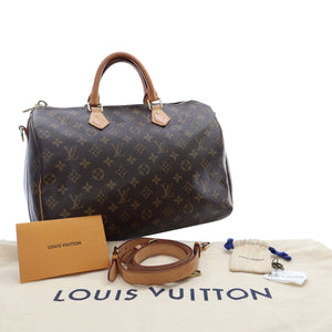 Louis Vuitton Monogram Speedy Bandouliere 35 Brown