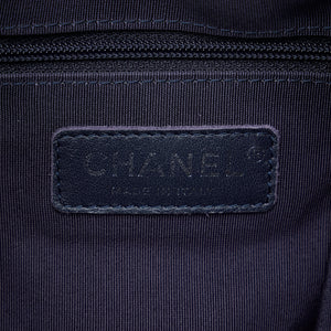 Chanel Cotton Drawstring Bag Blue