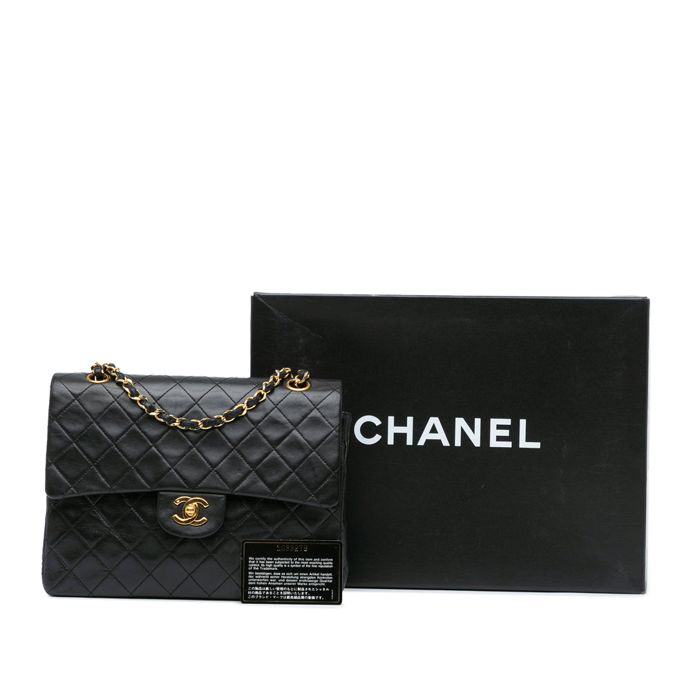 Chanel Medium Tall Classic Lambskin Double Flap Black