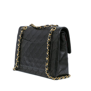 Chanel Medium Tall Classic Lambskin Double Flap Black