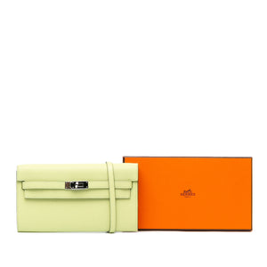 Hermès Chevre Mysore Kelly To Go Wallet Yellow