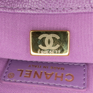 Chanel Small Caviar Chain Melody Flap Purple