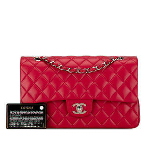 Chanel Medium Classic Lambskin Double Flap Red