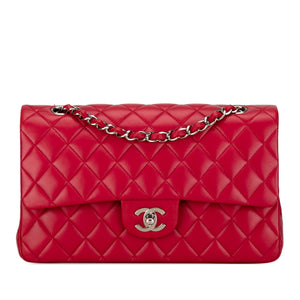 Chanel Medium Classic Lambskin Double Flap Red