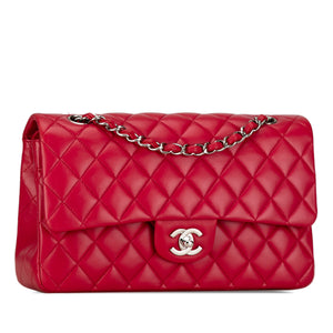 Chanel Medium Classic Lambskin Double Flap Red