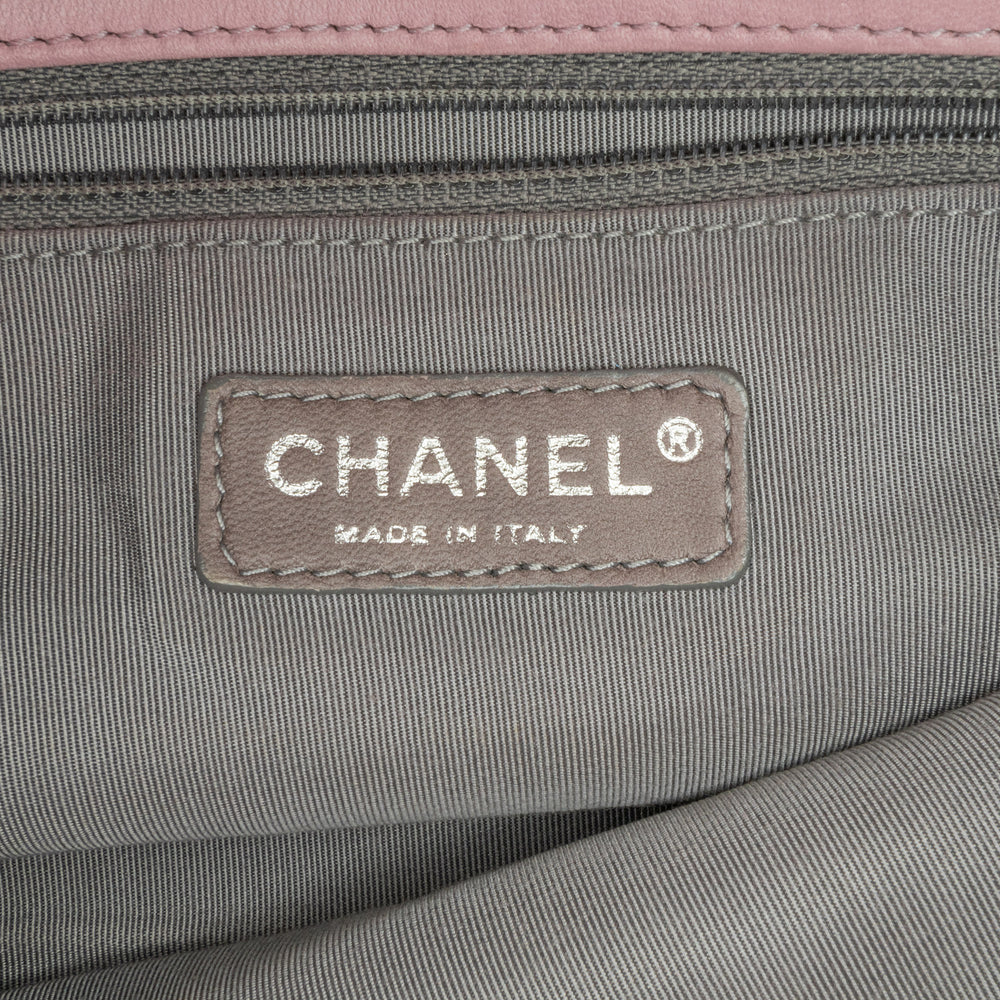 Chanel Medium Bicolor Lambskin and Calfskin CC Chain Flap Pink