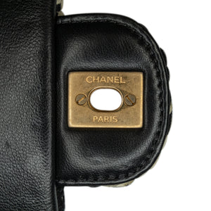 Chanel Raffia Braided with Love Flap White