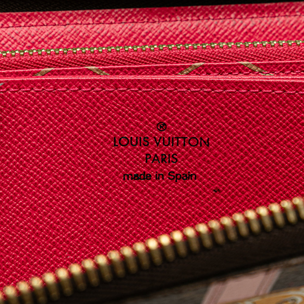 Louis Vuitton Monogram Summer Trunks Zippy Long Wallet Brown