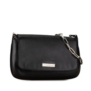 Gucci Leather Chain Shoulder Bag Black