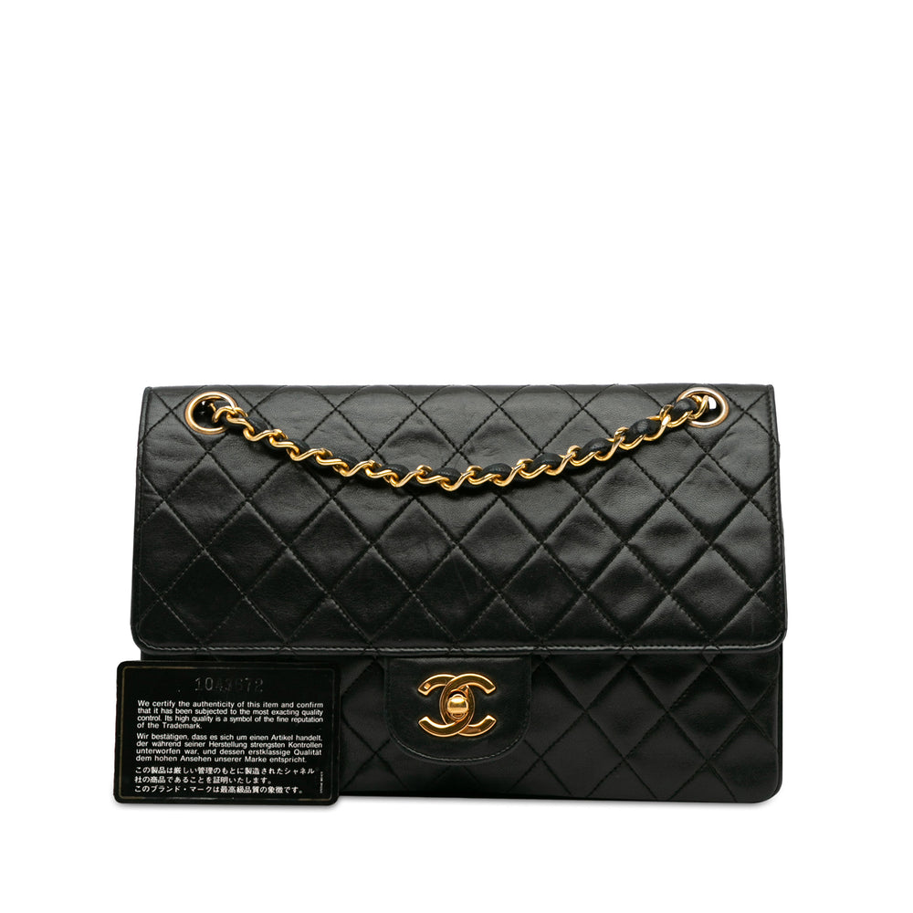 Chanel Medium Quilted Lambskin Double Flap Black