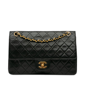 Chanel Medium Quilted Lambskin Double Flap Black