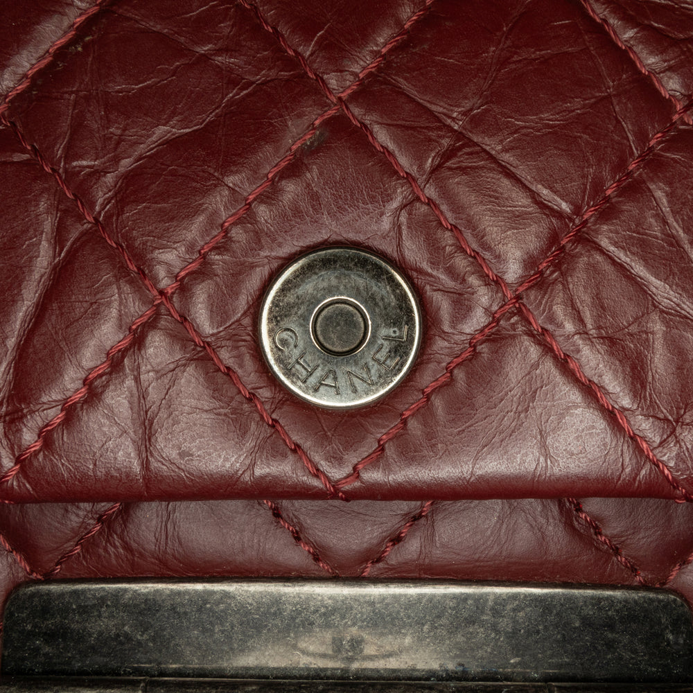 Chanel Aged Calfskin CC Square Flap Red