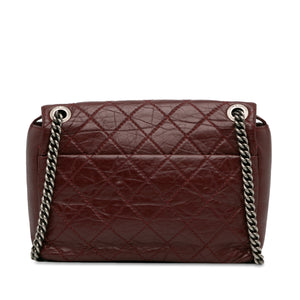 Chanel Aged Calfskin CC Square Flap Red