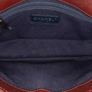 Chanel Aged Calfskin CC Square Flap Red