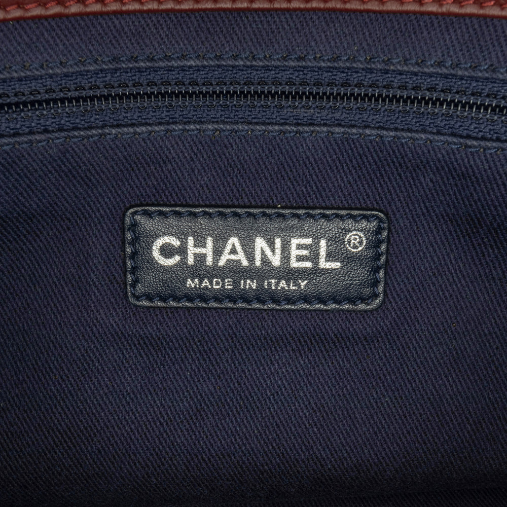 Chanel Aged Calfskin CC Square Flap Red