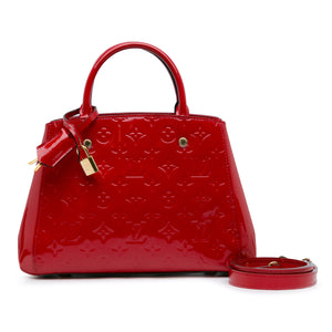 Louis Vuitton Monogram Vernis Montaigne BB Red