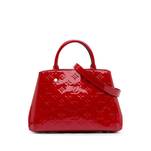 Louis Vuitton Monogram Vernis Montaigne BB Red