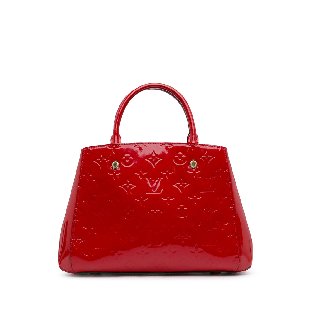 Louis Vuitton Monogram Vernis Montaigne BB Red