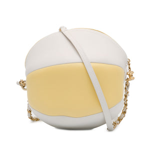 Chanel Calfskin Coco Beach Ball Bag Yellow